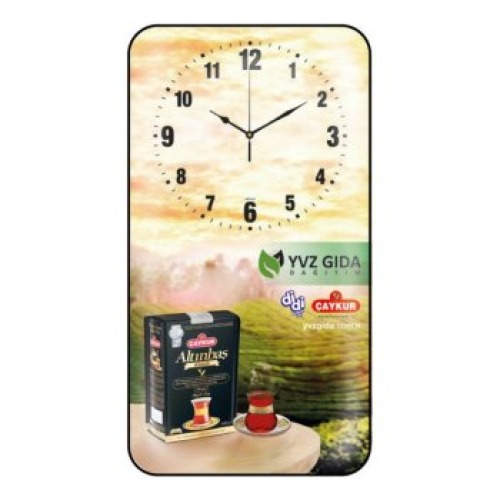 28X50 CM DİKDÖRTGEN CAM DUVAR SAATİ