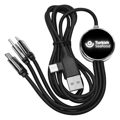  KABEL IŞIKLI POWERBANK KABLOSU TYPE-C GİRİŞ-ÇIKIŞLI